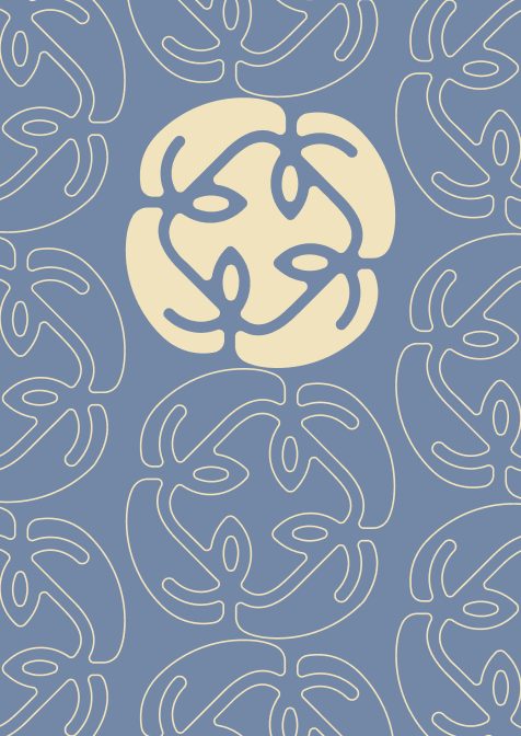 Packaging panel with the knot emblem pattern